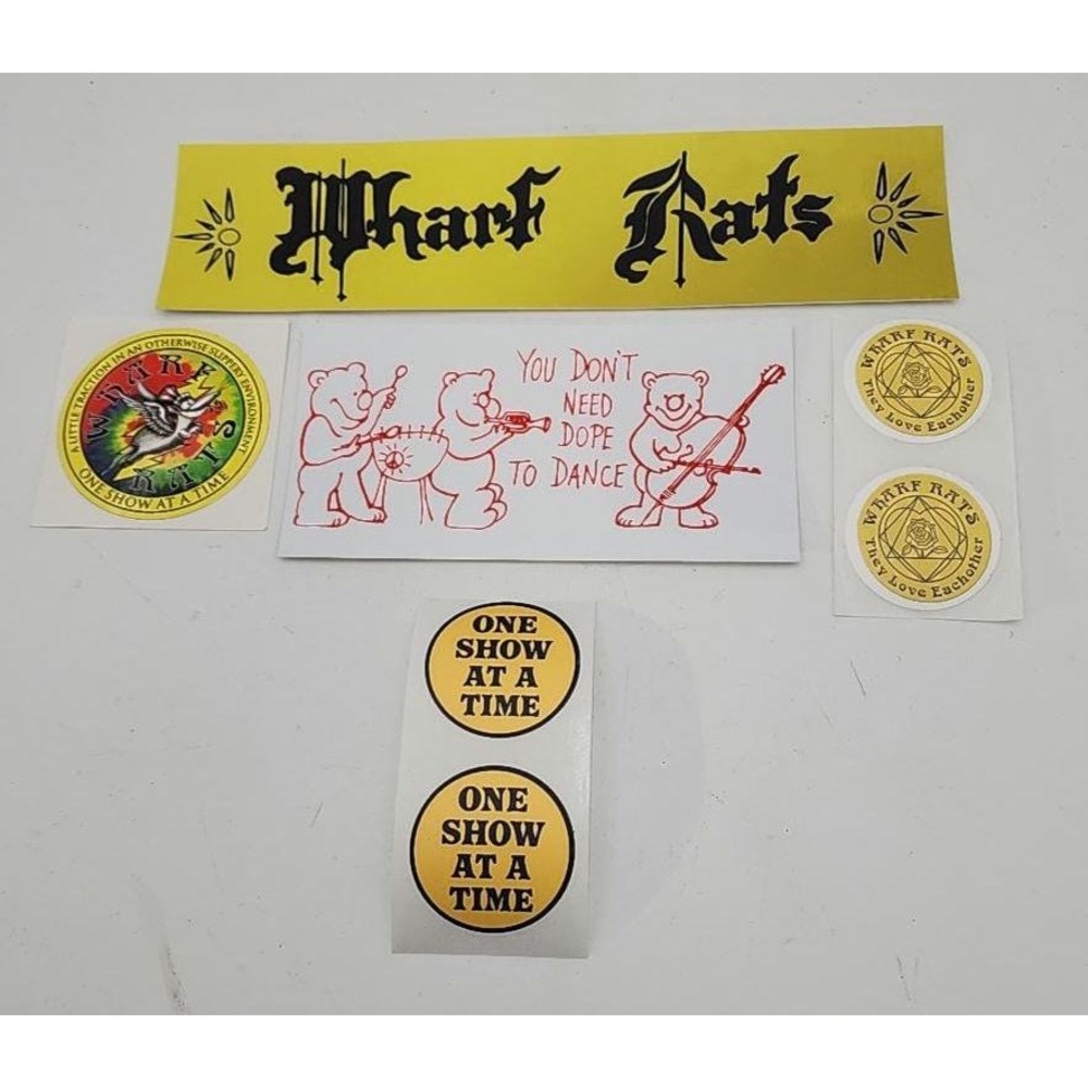 Wharf Rats Sticker Collection - 7 stickers Grateful Dead Phellowship Sober/Clean